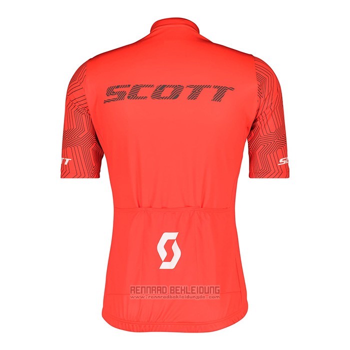 2022 Fahrradbekleidung Scott Rot Trikot Kurzarm und Tragerhose