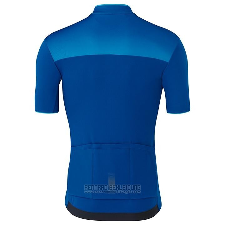 2020 Fahrradbekleidung Shimano Blau Trikot Kurzarm und Tragerhose - zum Schließen ins Bild klicken