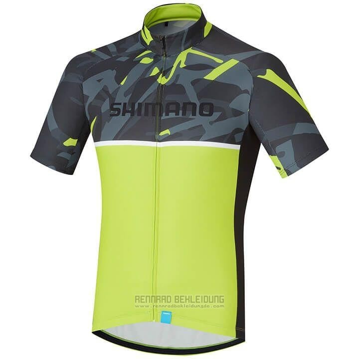 2020 Fahrradbekleidung Shimano Gelb Trikot Kurzarm und Tragerhose