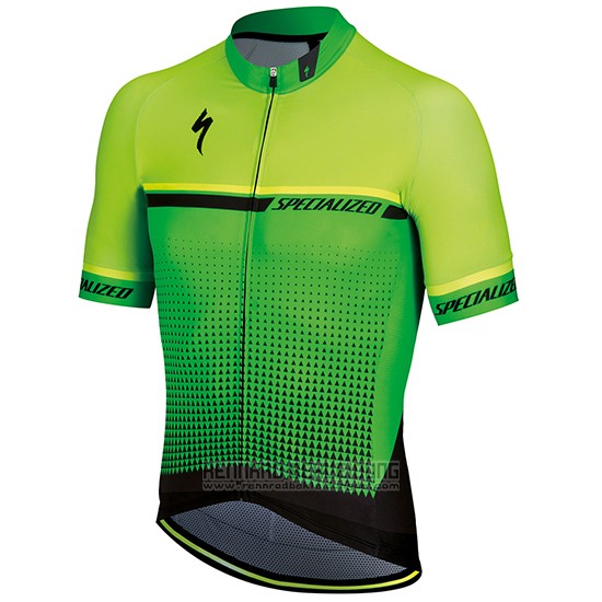 2018 Fahrradbekleidung Specialized Gelb Grun Shwarz Trikot Kurzarm und Tragerhose - zum Schließen ins Bild klicken