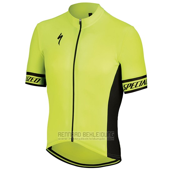 2018 Fahrradbekleidung Specialized Gelb Shwarz Trikot Kurzarm und Tragerhose