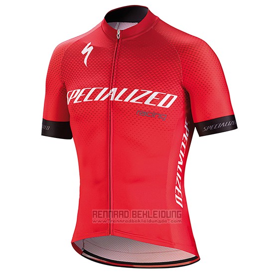 2018 Fahrradbekleidung Specialized Rot Wei Shwarz Trikot Kurzarm und Tragerhose