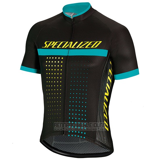 2018 Fahrradbekleidung Specialized Shwarz Blau Trikot Kurzarm und Tragerhose - zum Schließen ins Bild klicken