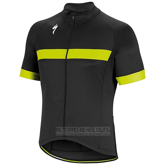 2018 Fahrradbekleidung Specialized Shwarz Wei Gelb Trikot Kurzarm und Tragerhose - zum Schließen ins Bild klicken