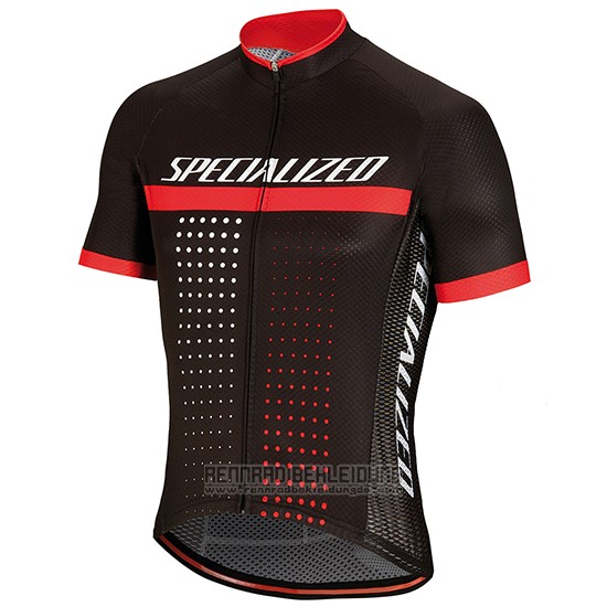 2018 Fahrradbekleidung Specialized Shwarz Wei Rot Trikot Kurzarm und Tragerhose