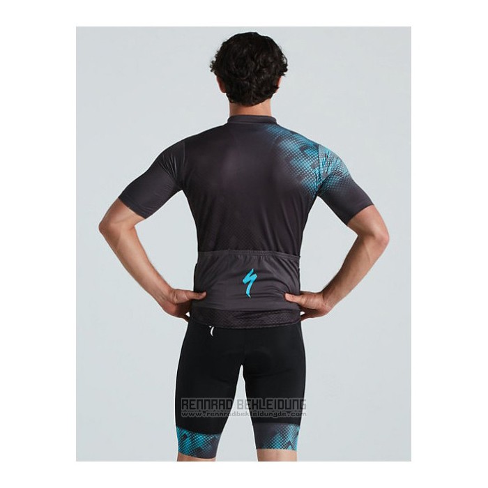 2021 Fahrradbekleidung Specialized Blau Shwarz Trikot Kurzarm und Tragerhose - zum Schließen ins Bild klicken