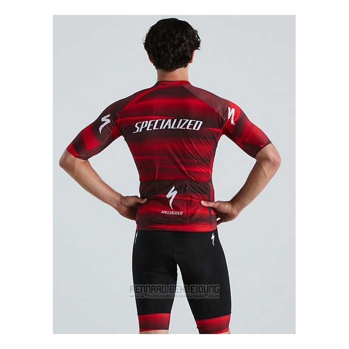 2021 Fahrradbekleidung Specialized Rot Trikot Kurzarm und Tragerhose