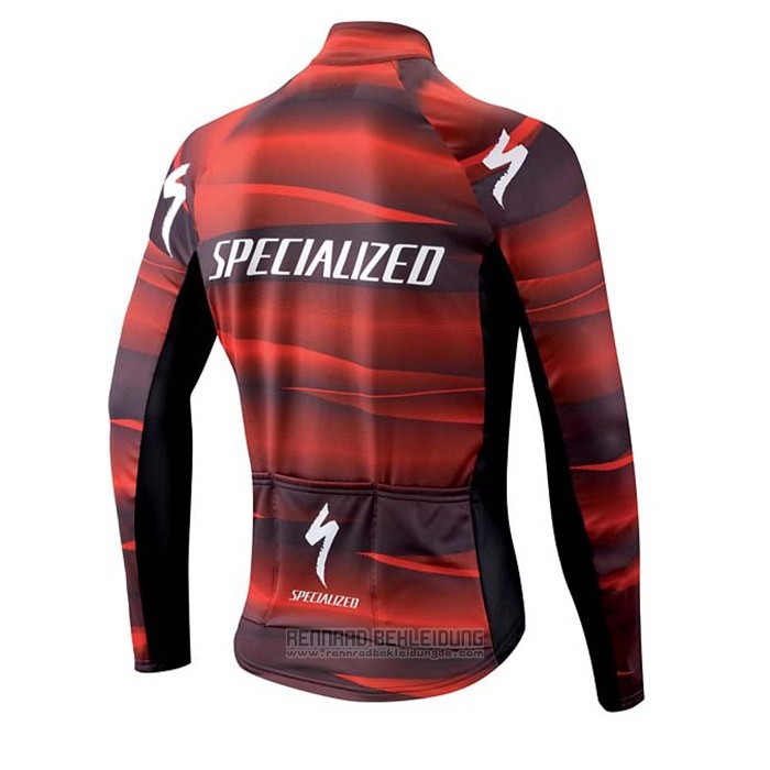 2021 Fahrradbekleidung Specialized Rot Trikot Langarm und Tragerhose - zum Schließen ins Bild klicken