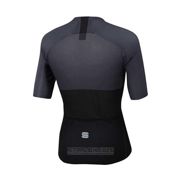 2021 Fahrradbekleidung Sportful Shwarz Grau Trikot Kurzarm und Tragerhose