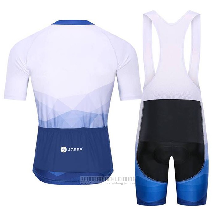 2021 Fahrradbekleidung Steep Blau Trikot Kurzarm und Tragerhose