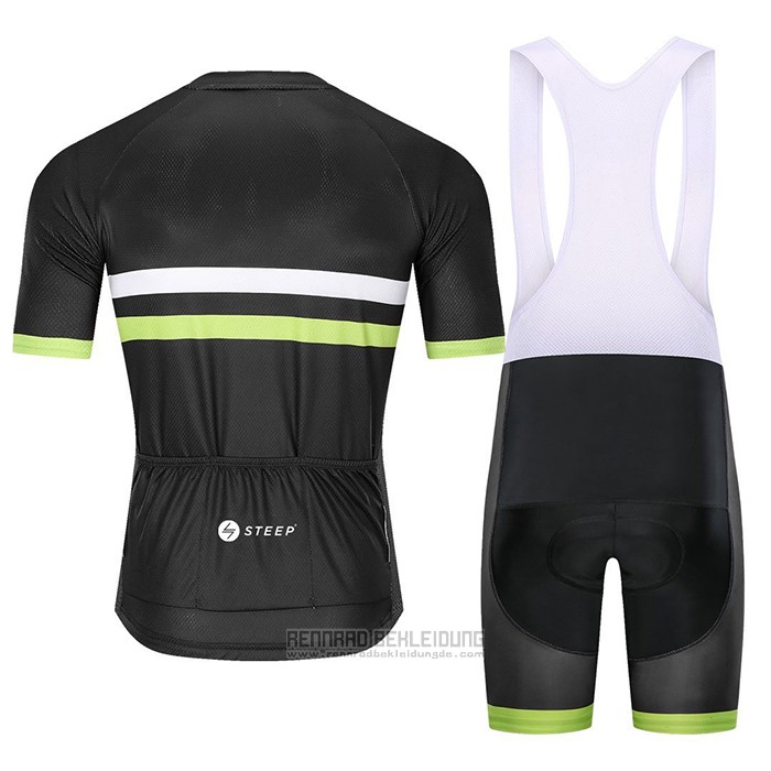 2021 Fahrradbekleidung Steep Shwarz Gelb Trikot Kurzarm und Tragerhose