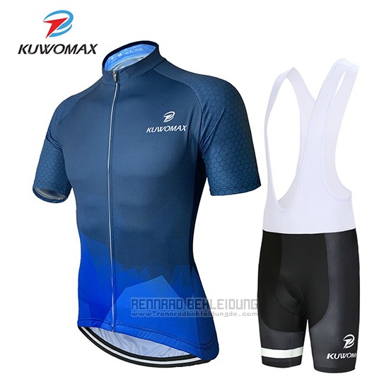 2019 Fahrradbekleidung Kuwomax Blau Trikot Kurzarm und Overall