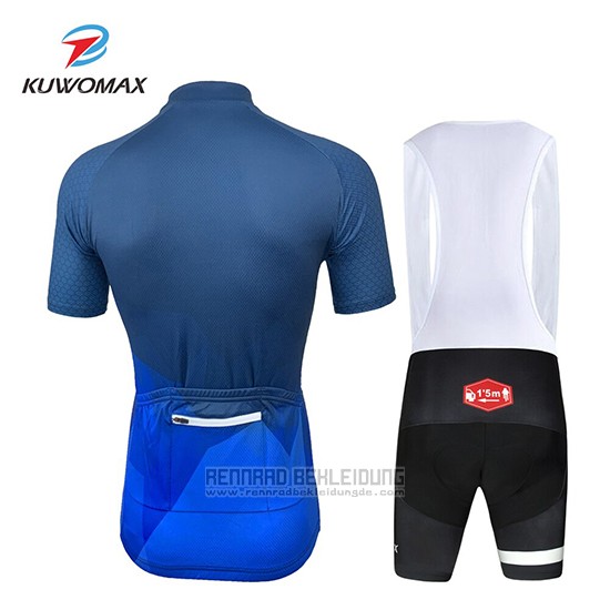 2019 Fahrradbekleidung Kuwomax Blau Trikot Kurzarm und Overall - zum Schließen ins Bild klicken