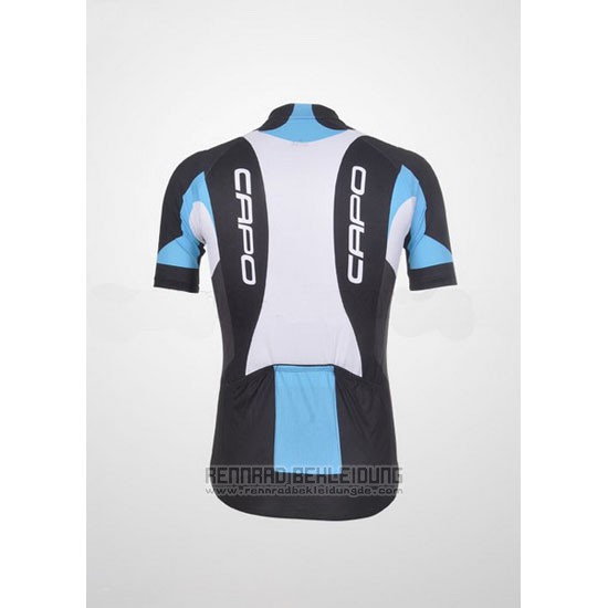 2011 Fahrradbekleidung Capo Shwarz und Wei Trikot Kurzarm und Tragerhose