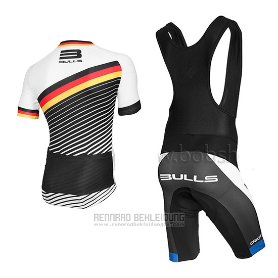 2015 Fahrradbekleidung Bulls Wei und Shwarz Trikot Kurzarm und Tragerhose - zum Schließen ins Bild klicken