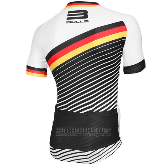 2015 Fahrradbekleidung Bulls Wei und Shwarz Trikot Kurzarm und Tragerhose - zum Schließen ins Bild klicken