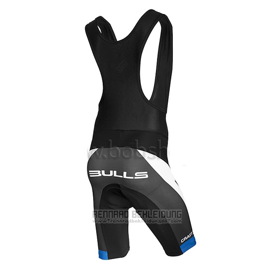 2015 Fahrradbekleidung Bulls Wei und Shwarz Trikot Kurzarm und Tragerhose