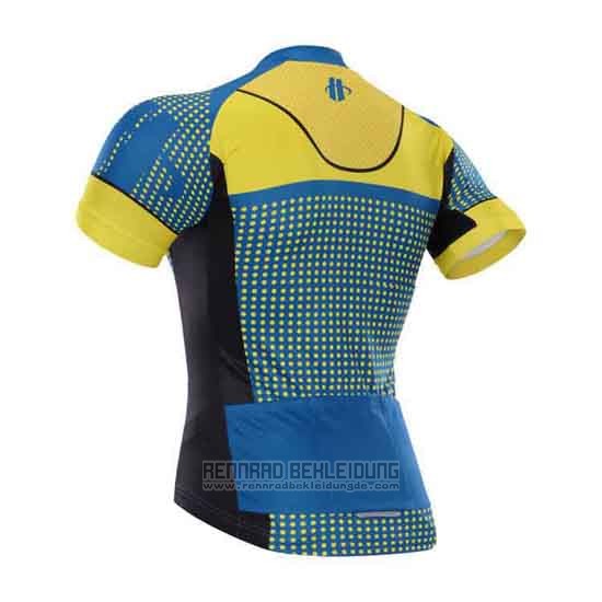 2015 Fahrradbekleidung Hincapie Blau und Gelb Trikot Kurzarm und Tragerhose