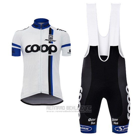 2017 Fahrradbekleidung Coop Wei Trikot Kurzarm und Tragerhose - zum Schließen ins Bild klicken