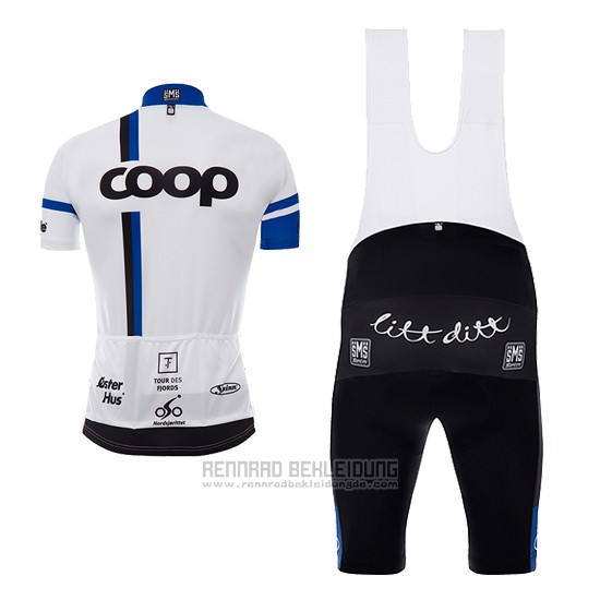 2017 Fahrradbekleidung Coop Wei Trikot Kurzarm und Tragerhose