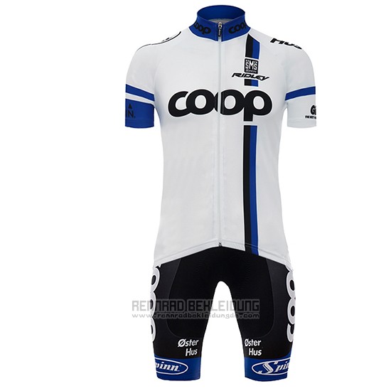 2017 Fahrradbekleidung Coop Wei Trikot Kurzarm und Tragerhose - zum Schließen ins Bild klicken