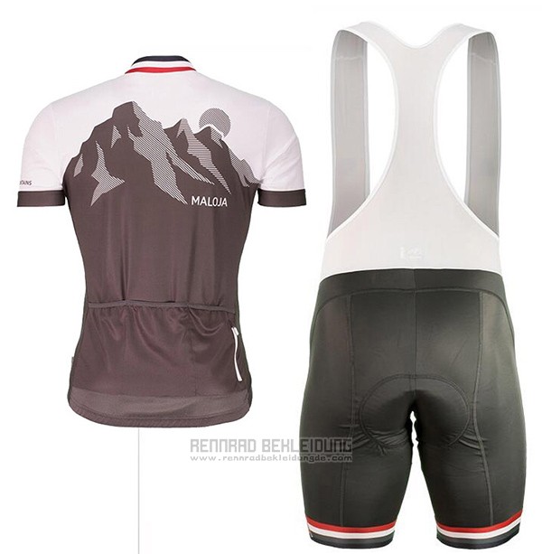 2017 Fahrradbekleidung Maloja Braun Trikot Kurzarm und Tragerhose