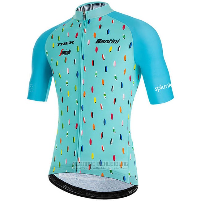 2019 Fahrradbekleidung Richie Azurblau Trikot Kurzarm und Tragerhose