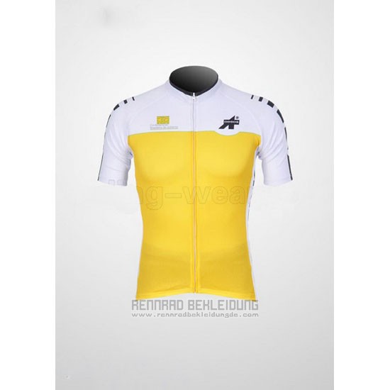 2011 Fahrradbekleidung Assos Wei und Gelb Trikot Kurzarm und Tragerhose - zum Schließen ins Bild klicken