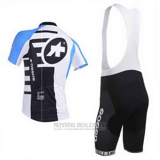 2013 Fahrradbekleidung Assos Azurblau und Shwarz Trikot Kurzarm und Tragerhose