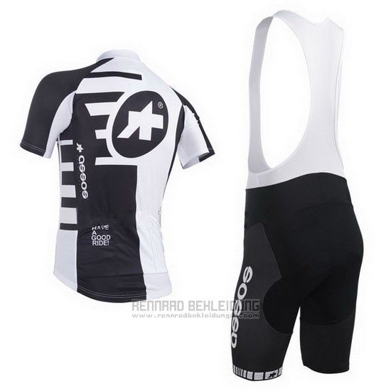 2013 Fahrradbekleidung Assos Wei und Shwarz Trikot Kurzarm und Tragerhose