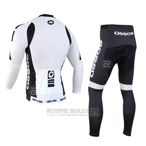 2014 Fahrradbekleidung Assos Wei Trikot Langarm und Tragerhose