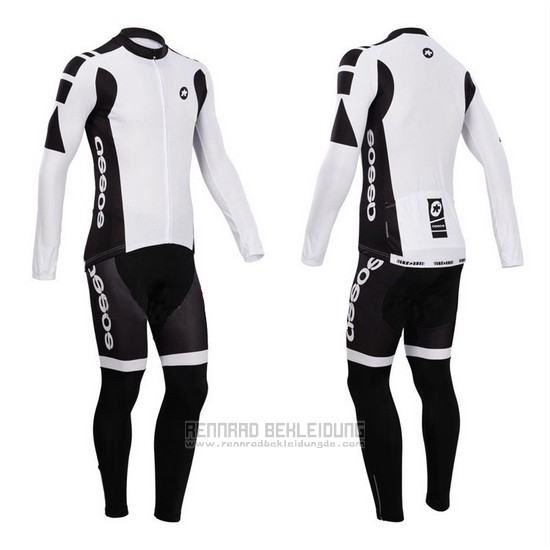 2014 Fahrradbekleidung Assos Wei Trikot Langarm und Tragerhose