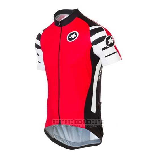 2016 Fahrradbekleidung Assos Rot Trikot Kurzarm und Tragerhose