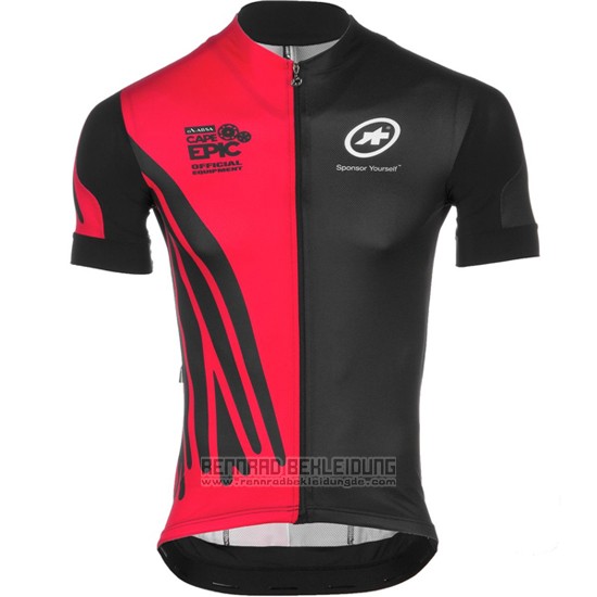 2016 Fahrradbekleidung Assos Rot und Shwarz Trikot Kurzarm und Tragerhose - zum Schließen ins Bild klicken