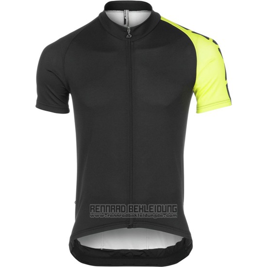 2016 Fahrradbekleidung Assos Shwarz und Gelb Trikot Kurzarm und Tragerhose