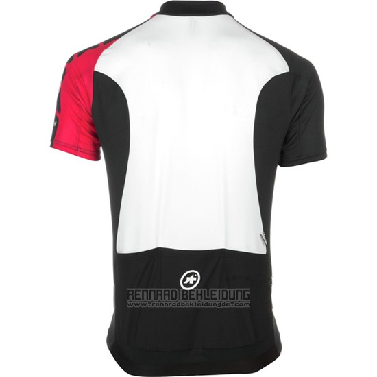 2016 Fahrradbekleidung Assos Shwarz und Rot Trikot Kurzarm und Tragerhose