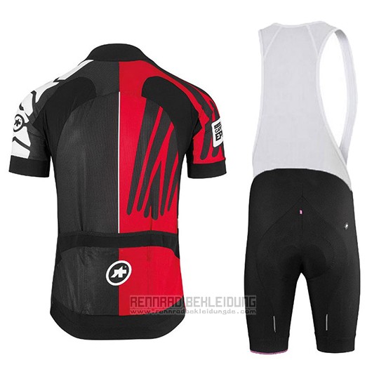 2018 Fahrradbekleidung Assos SS.Capeepicxc Rot Trikot Kurzarm und Tragerhose