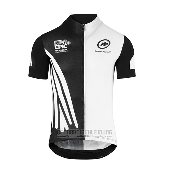 2018 Fahrradbekleidung Assos SS.Capeepicxc Wei Trikot Kurzarm und Tragerhose