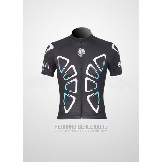 2011 Fahrradbekleidung Bianchi Shwarz Trikot Kurzarm und Tragerhose