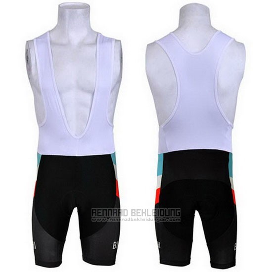 2013 Fahrradbekleidung Bianchi Shwarz und Hellblau Trikot Kurzarm und Tragerhose