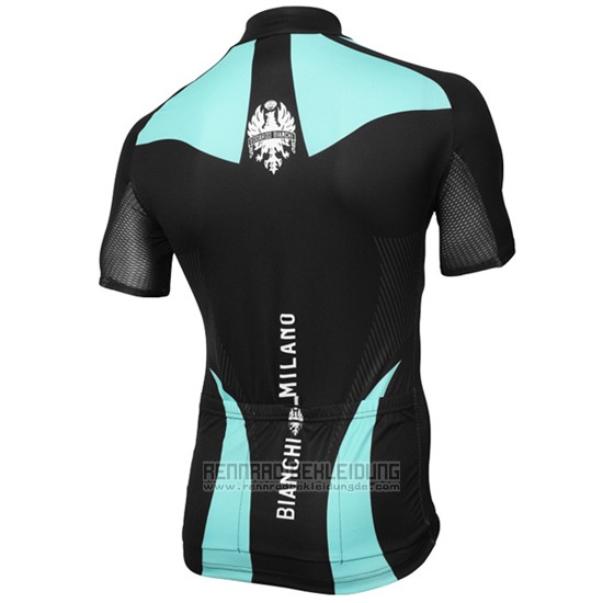 2016 Fahrradbekleidung Bianchi Hellblau und Gelb Trikot Kurzarm und Tragerhose