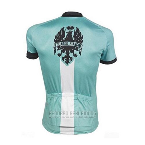 2017 Fahrradbekleidung Bianchi Grun Trikot Kurzarm und Tragerhose