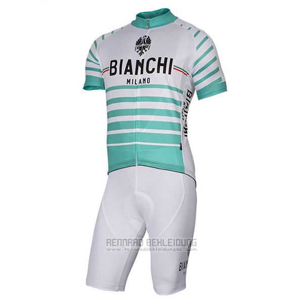 2017 Fahrradbekleidung Bianchi Milano Albatros Wei Trikot Kurzarm und Tragerhose - zum Schließen ins Bild klicken