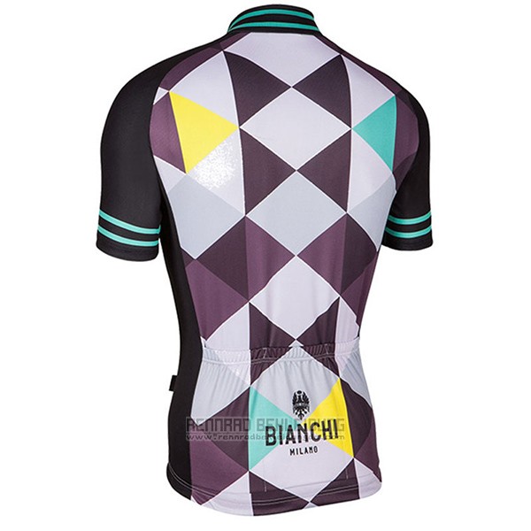 2017 Fahrradbekleidung Bianchi Milano Aviolo Shwarz Trikot Kurzarm und Tragerhose - zum Schließen ins Bild klicken
