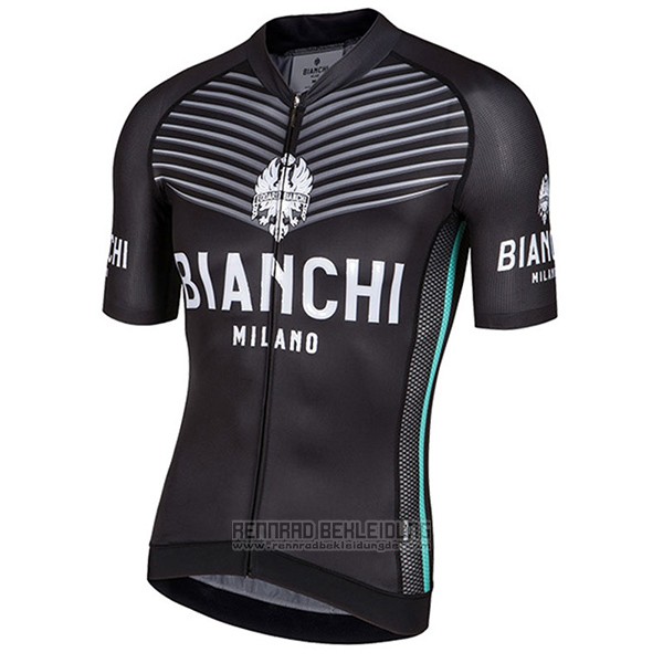 2017 Fahrradbekleidung Bianchi Milano Ceresole Shwarz Trikot Kurzarm und Tragerhose - zum Schließen ins Bild klicken
