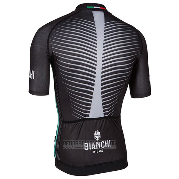 2017 Fahrradbekleidung Bianchi Milano Ceresole Shwarz Trikot Kurzarm und Tragerhose - zum Schließen ins Bild klicken