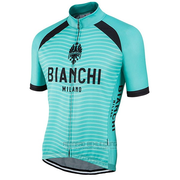 2017 Fahrradbekleidung Bianchi Milano Meja Grun Trikot Kurzarm und Tragerhose - zum Schließen ins Bild klicken