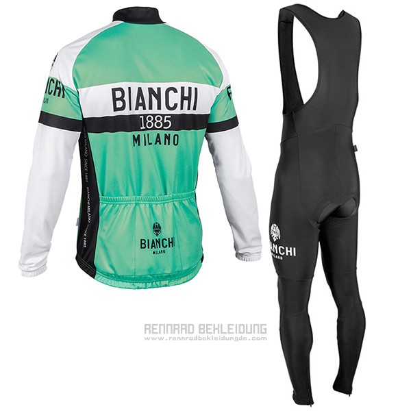 2017 Fahrradbekleidung Bianchi Milano Ml Grun Trikot Langarm und Tragerhose