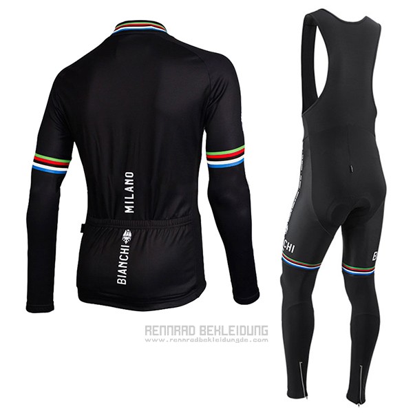 2017 Fahrradbekleidung Bianchi Milano Ml Shwarz Trikot Langarm und Tragerhose - zum Schließen ins Bild klicken