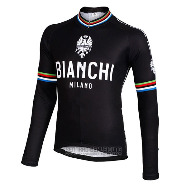 2017 Fahrradbekleidung Bianchi Milano Ml Shwarz Trikot Langarm und Tragerhose